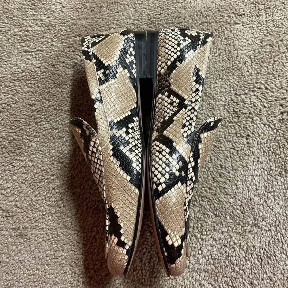 J CREW Cecile smoking slippers in snake-embossed leather AQ137 Summer 2020